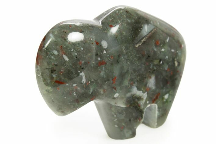 Polished Seftonite (Bloodstone/Heliotrope) Bison - Africa #308675